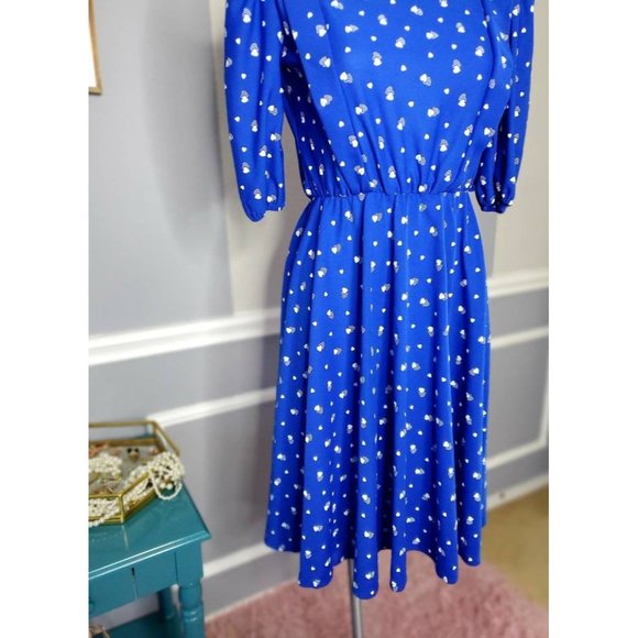 Valentines Day Hearts Dress, Chiffon Dress Vintage - Picture 3 of 8